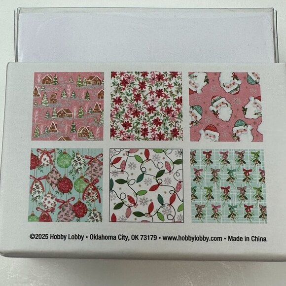 Christmas Yuletide Paper Mini Cards Envelope Set 24 Pcs 3x3 Hobby Lobby Coquette - Picture 2 of 9